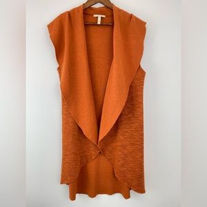 Matilda Jane size Medium Women’s Orange Open Front Vest